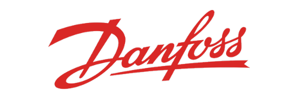 Logotipo de DANFOSS, marca distribuida por Loubet